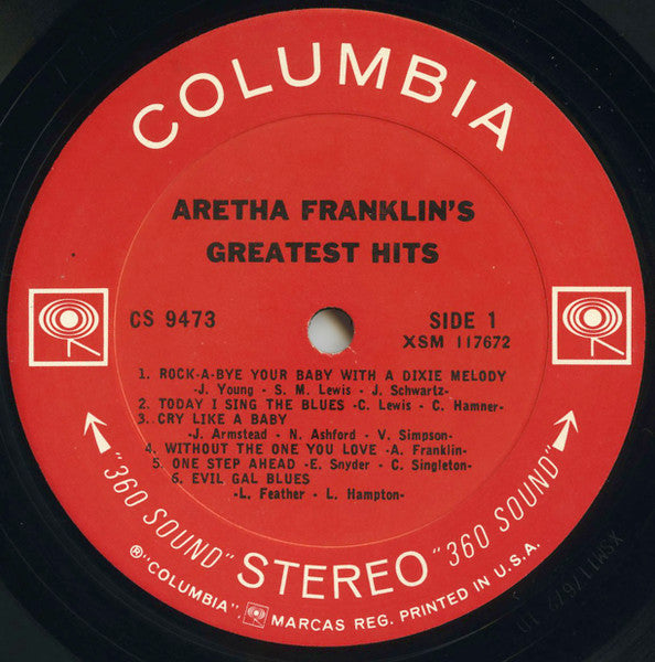 Aretha Franklin's Greatest Hits - Aretha Franklin (1967) (Used)