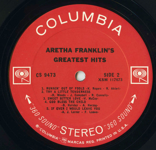 Aretha Franklin's Greatest Hits - Aretha Franklin (1967) (Used)