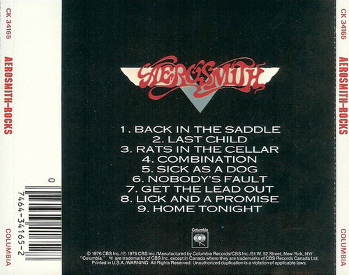"Rocks" - Aerosmith (-) (Used)