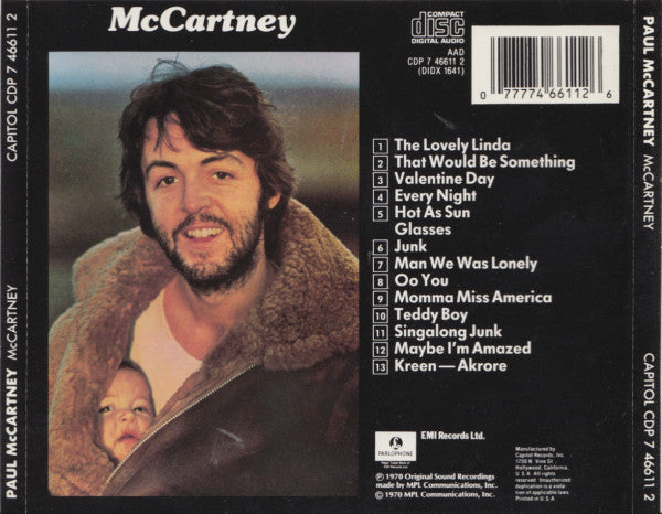 McCartney - Paul McCartney (1994) (Used)