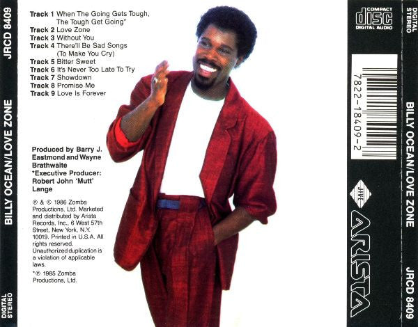 Love Zone - Billy Ocean (1986) (Used)
