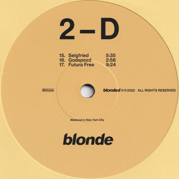 Blonde - Frank Ocean (2022) (New) (Used)
