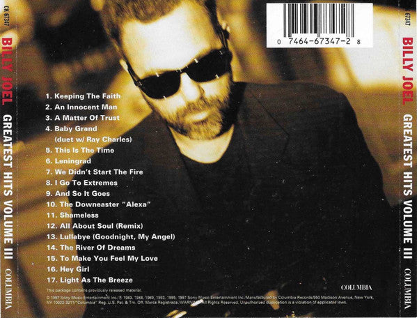 Greatest Hits Volume III - Billy Joel (-) (Used)
