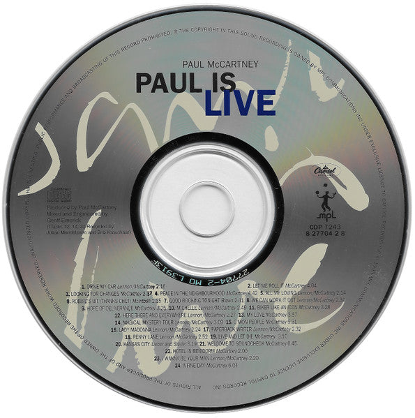 Paul Is Live - Paul McCartney (1993) (Used)