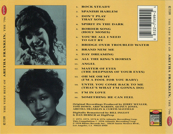 The Very Best Of Aretha Franklin: The 70's - Aretha Franklin (1994) (Used)