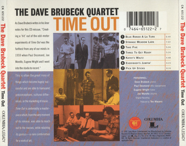 Time Out - The Dave Brubeck Quartet (-) (Used)
