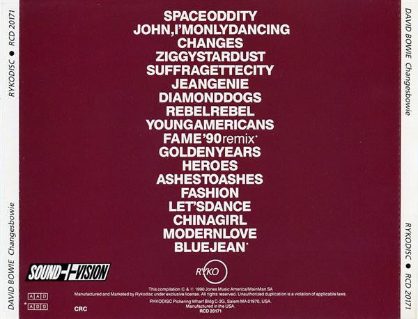Changesbowie- David Bowie (1990) (Used)
