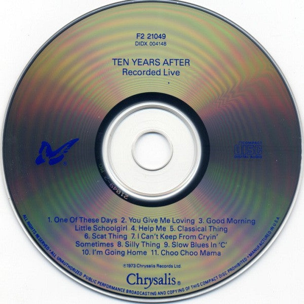 Recorded Live - Ten Years After (-) (Used)