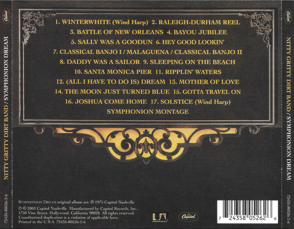 Symphonion Dream - Nitty Gritty Dirt Band (2003) (Used)