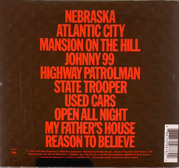 Nebraska - Bruce Springsteen (2015) (Used) Ph