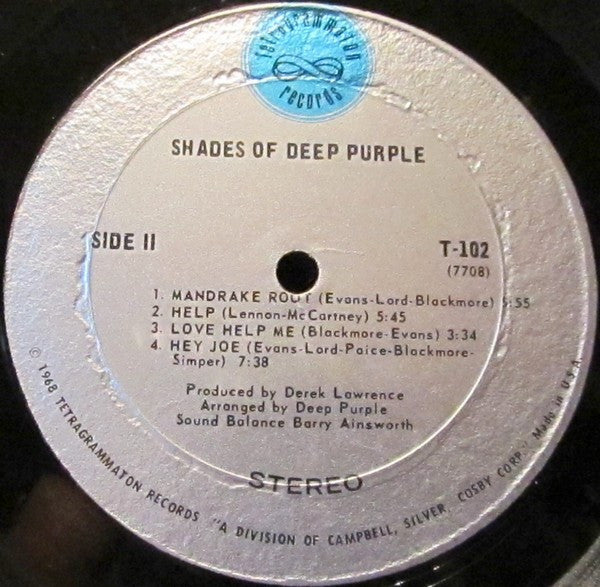 Shades Of Deep Purple - Deep Purple (1968) (Used)