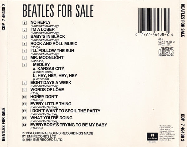 Beatles For Sale - The Beatles (1987) (Used)