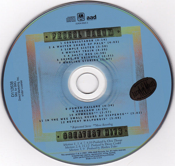 Greatest Hits - Procol Harum (-) (Used) Ph