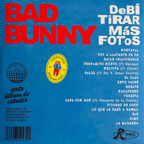 Debí Tirar Más Fotos - Bad Bunny (2025) (New)