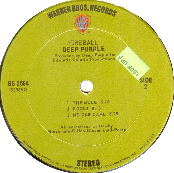 Fireball - Deep Purple (1971) (Used)