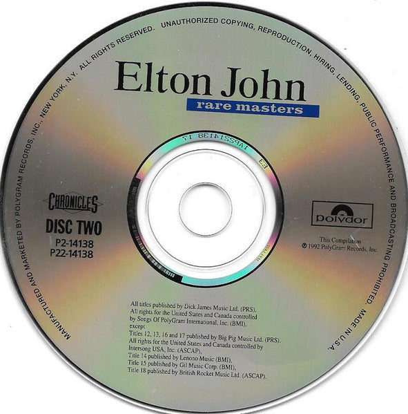 Rare Masters - Elton John (-) (Used)