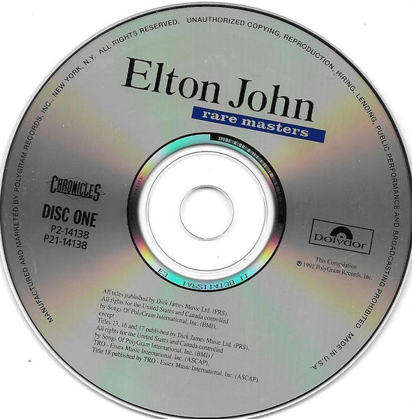 Rare Masters - Elton John (-) (Used)