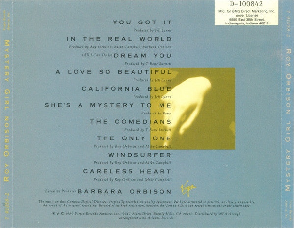 Mystery Girl - Roy Orbison (1989) (Used)