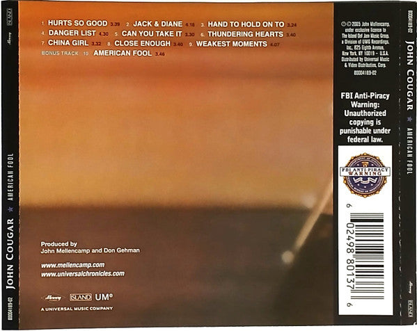 American Fool - John Cougar Mellencamp (2005) (Used)