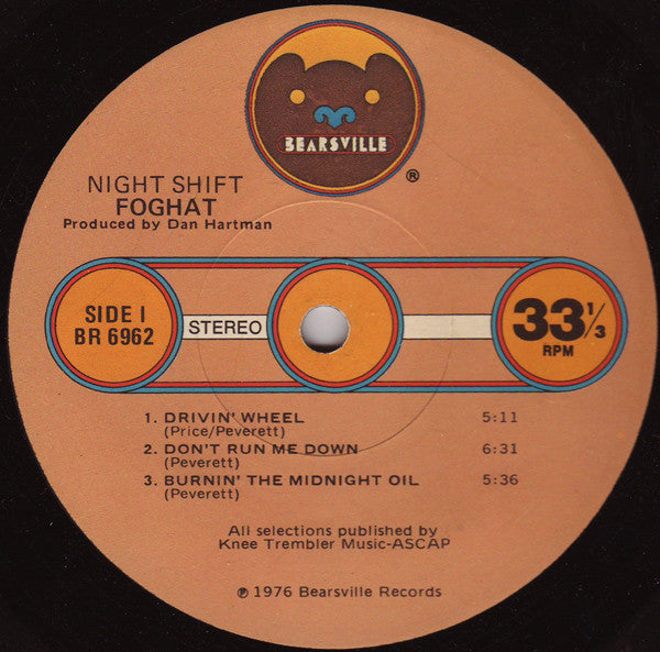 Night Shift - Foghat (1976) (Used)