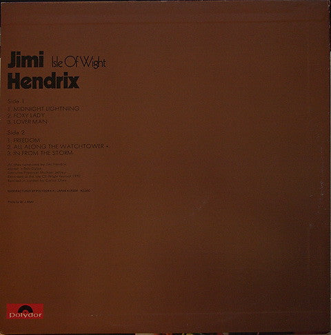 Isle Of Wight - Jimi Hendrix (1980) (Used)