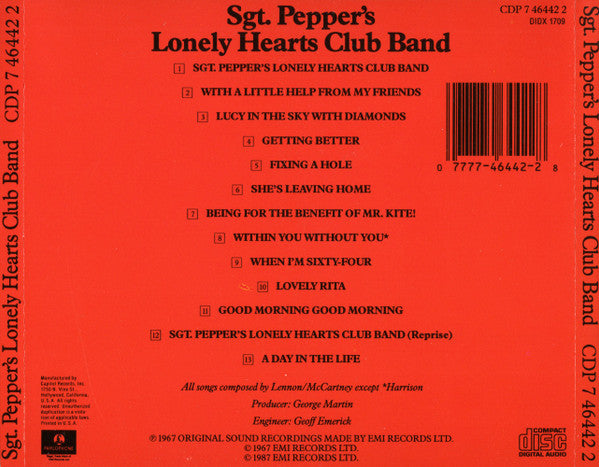 Sgt. Pepper's Lonely Hearts Club Band - The Beatles (1987) (Used)