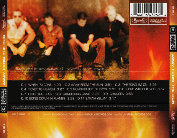 Away From The Sun - 3 Doors Down (2002) (Used)