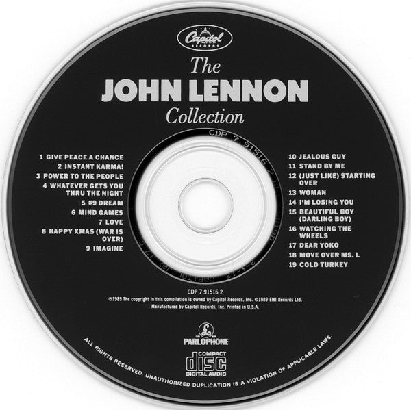 The John Lennon Collection - John Lennon (1989) (Used) Con