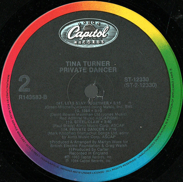 Private Dancer - Tina Turner (1984) (Used)