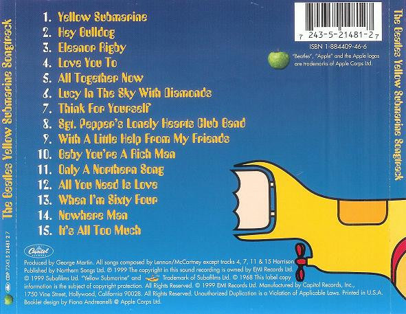 Yellow Submarine Songtrack - The Beatles (1999) (Used)