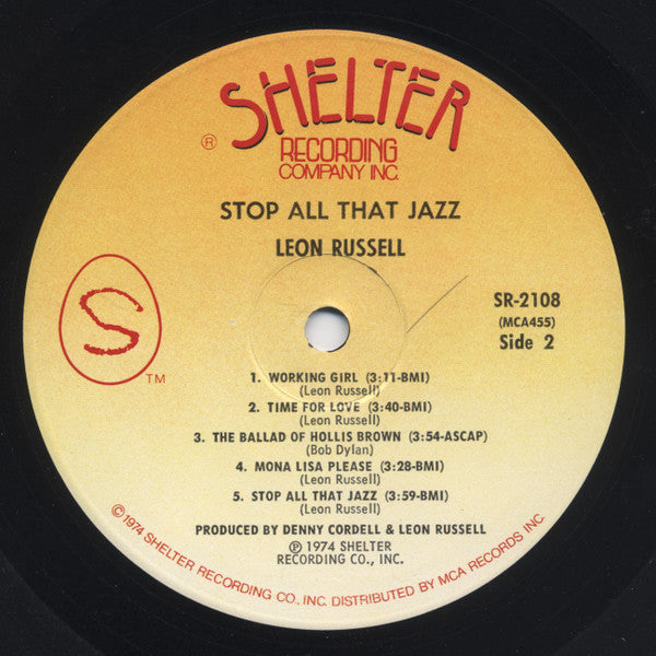 Stop All That Jazz - Leon Russel (1974) (Used)