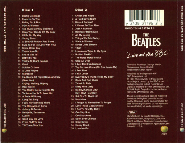 Live At The BBC - The Beatles (1994) (Used)