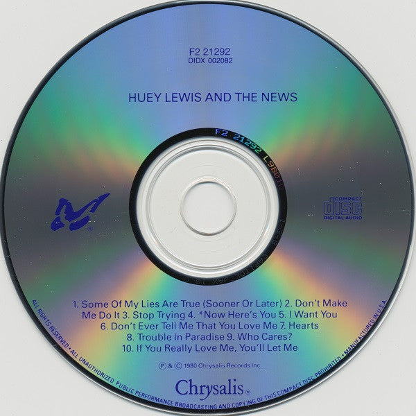 Huey Lewis And The News - Huey Lewis And The News (-) (Used)
