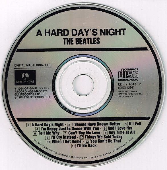 A Hard Day's Night - The Beatles (1987) (Used)