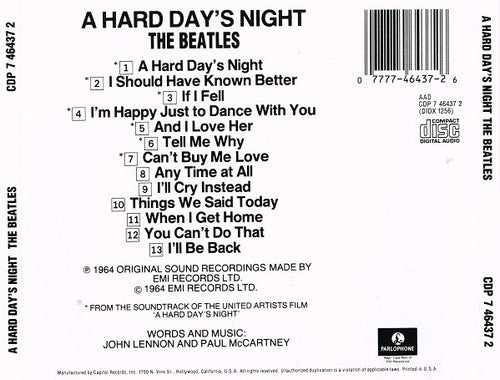 A Hard Day's Night - The Beatles (1987) (Used)