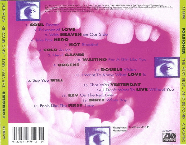 The Very Best...And Beyond - Foreigner (1992) (Used)