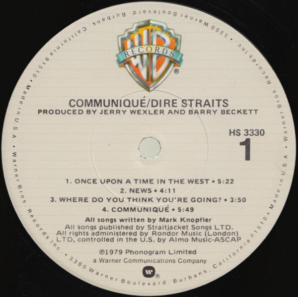 Communiqué - Dire Straits (1979) (Used)