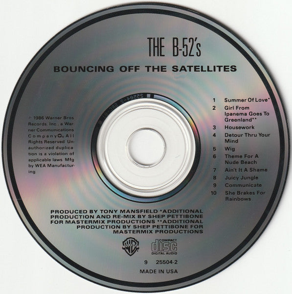 Bouncing Off The Satellites - The B-52's (1986) (Used)