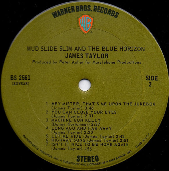Mud Slide Slim And The Blue Horizon - James Taylor (1971) (Used)