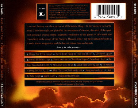 Elements Of Love - The Ballads - Earth, Wind & Fire (1996) (Used)