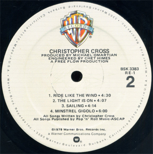 Christopher Cross - Christopher Cross (1979) (VG)