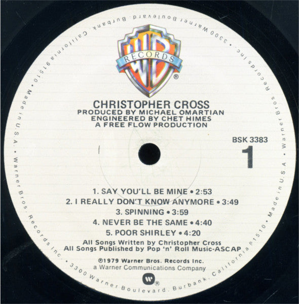 Christopher Cross - Christopher Cross (1979) (VG)