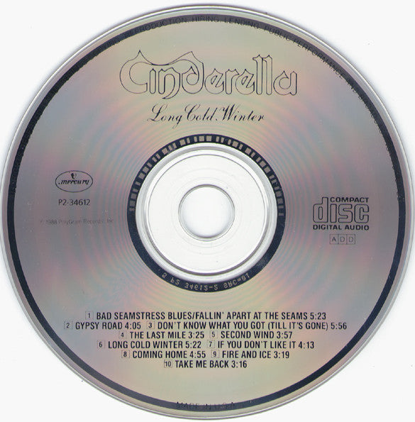 Long Cold Winter - Cinderella (1988) (Used)