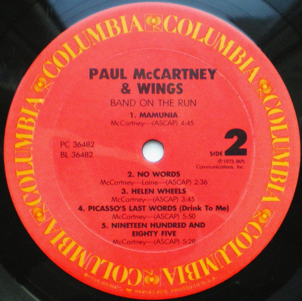 Band On The Run - Wings (1984) (Used)