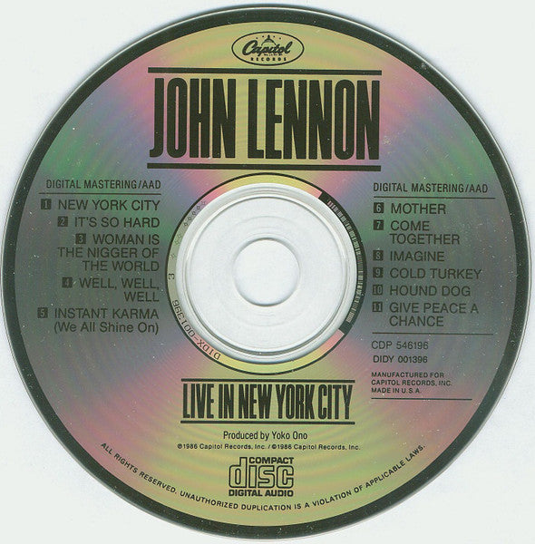 Live In New York City - John Lennon (-) (Used)