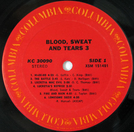 Blood, Sweat And Tears 3 - Blood, Sweat And Tears (1970) (Used)