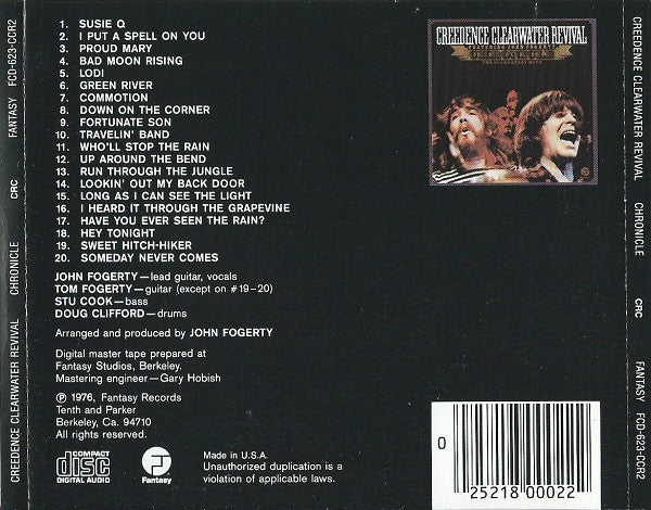 Chronicle (The 20 Greatest Hits) - Creedence Clearwater Revival Ft. John Fogerty (-) (Used)
