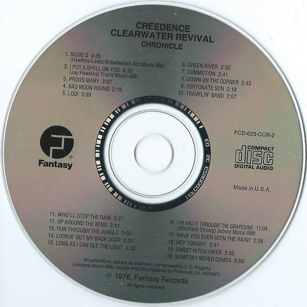 Chronicle (The 20 Greatest Hits) - Creedence Clearwater Revival Ft. John Fogerty (-) (Used)