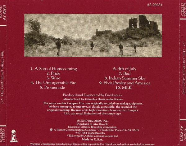 The Unforgettable Fire - U2 (-) (Used)