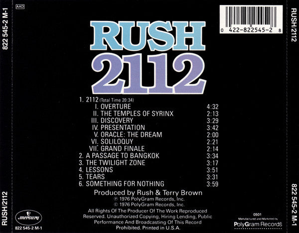 2112 - Rush (1987) (Used)